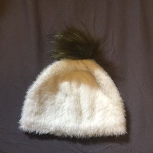 Anthropologie white beanie